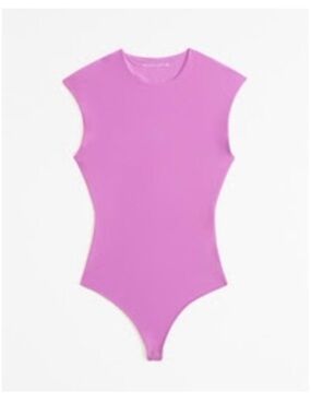 Abercrombie A&F seamless matte bodysuit XL in orchid pink